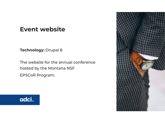 Drupal 8 event website for Montana NSF EPSCoR Program