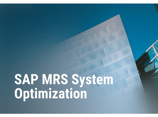 SAP MRS System Optimization