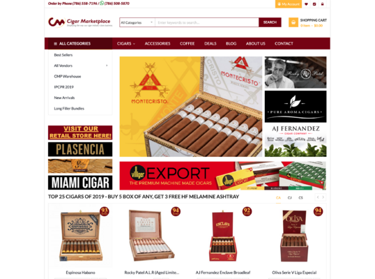 Cigar Marketplace Magento Website