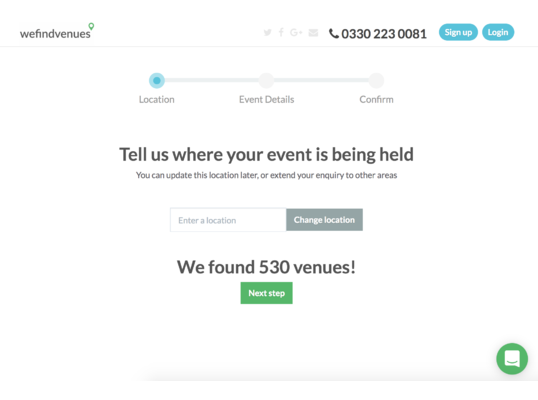 WeFindVenues - Venue booking platform in the UK