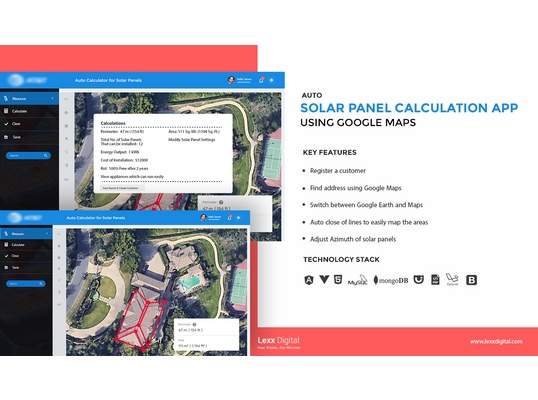 Auto Solar Panel Calculation App Using Google Maps