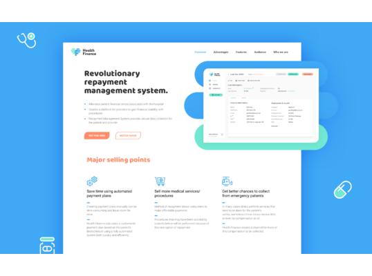 Health.Finance interface design