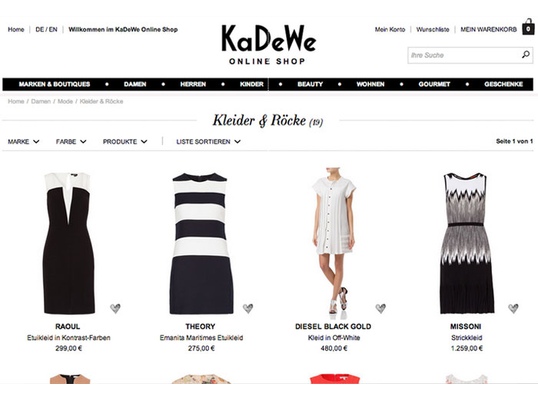 KaDeWe Berlins Luxury Online Departmentstore