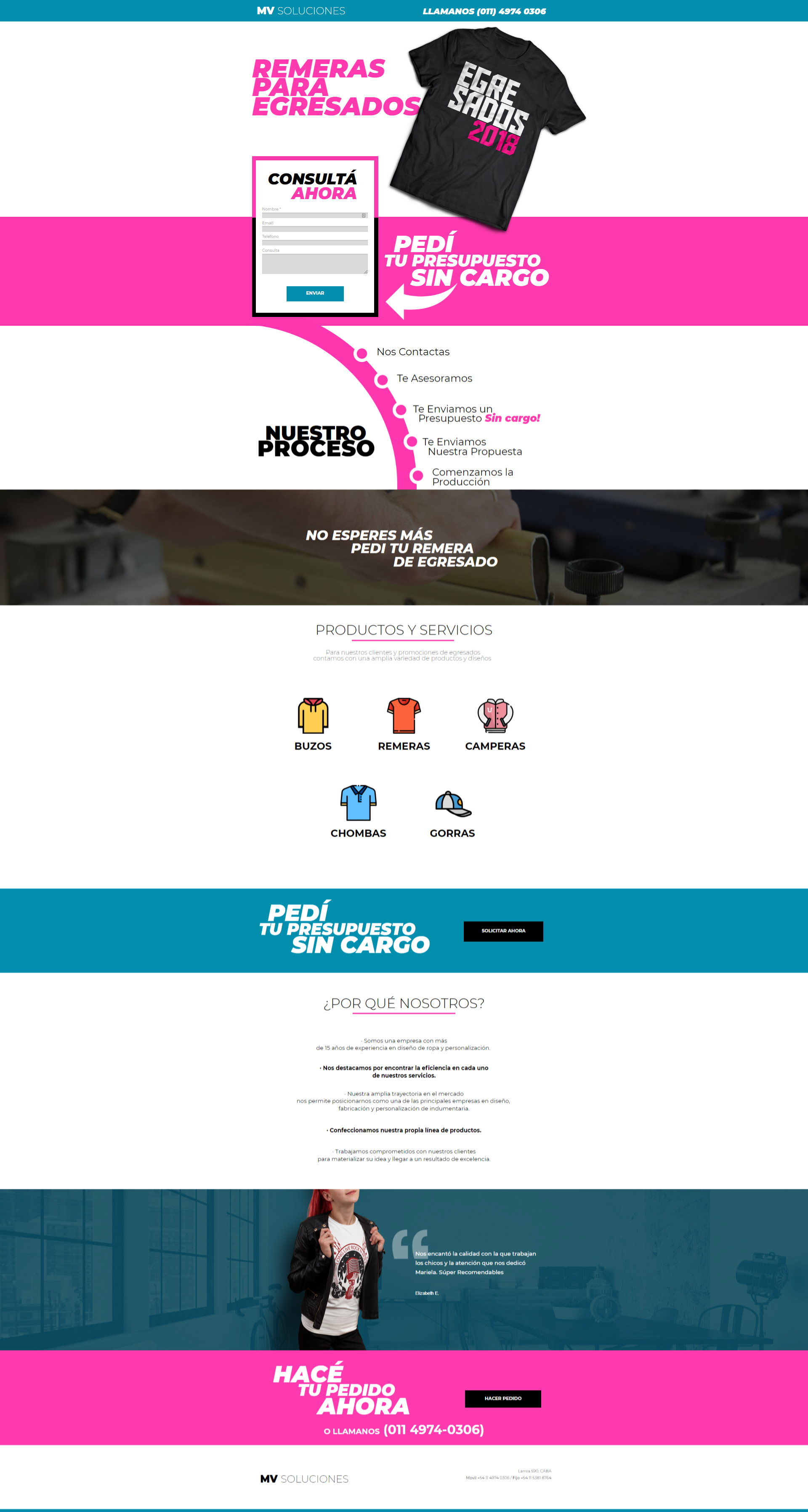 Mariela Vinokur Landing Page