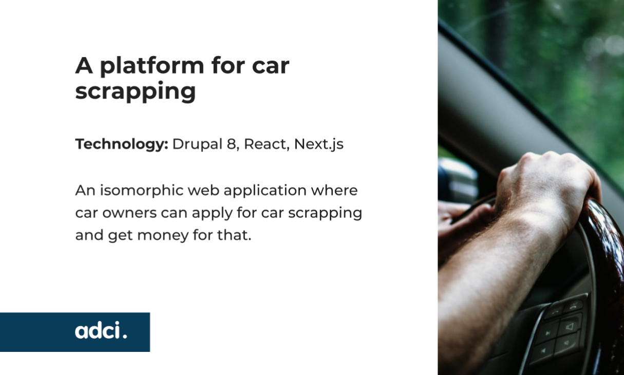 Isomorphic web application for the UK car scrapping company