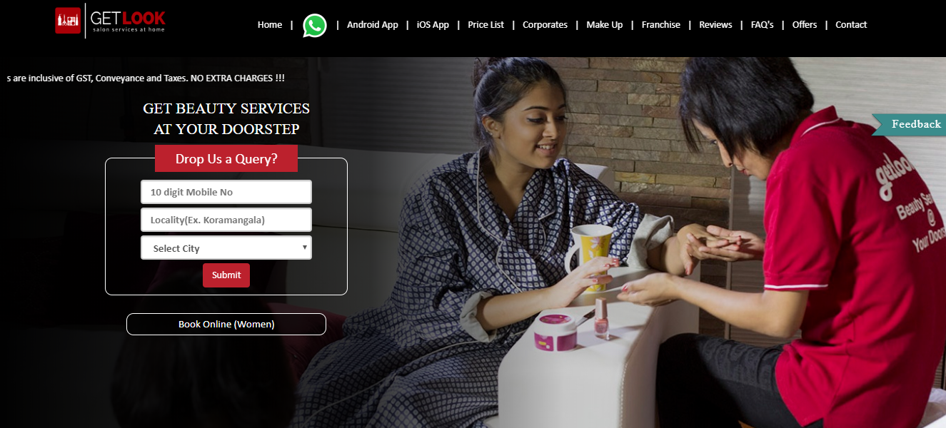 GetLook - Professional Salon and Beauty Services @home