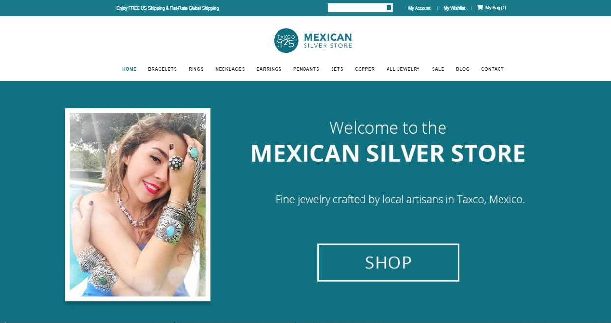 Mexican Silver Store - E Commerce Website
