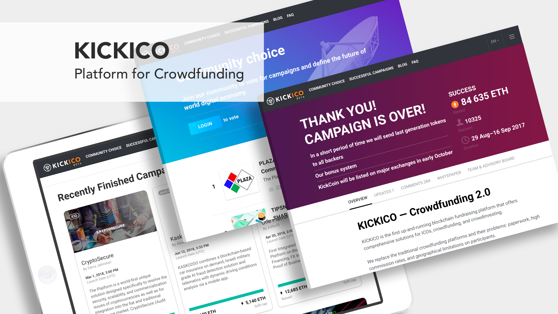 KICKICO - Platform for Crowdfunding
