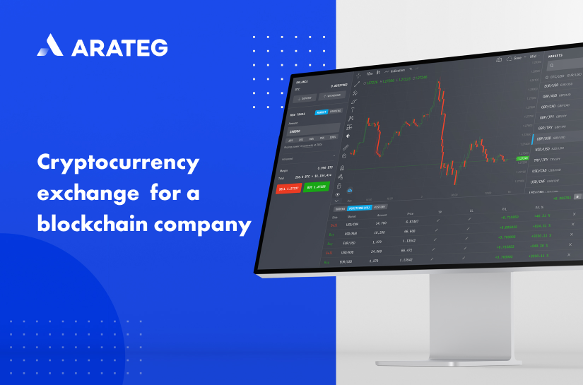 Cryptocurrency exchange for a blockchain company