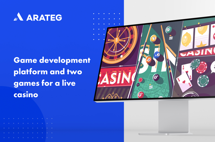 Game development platform and two games for a live casino