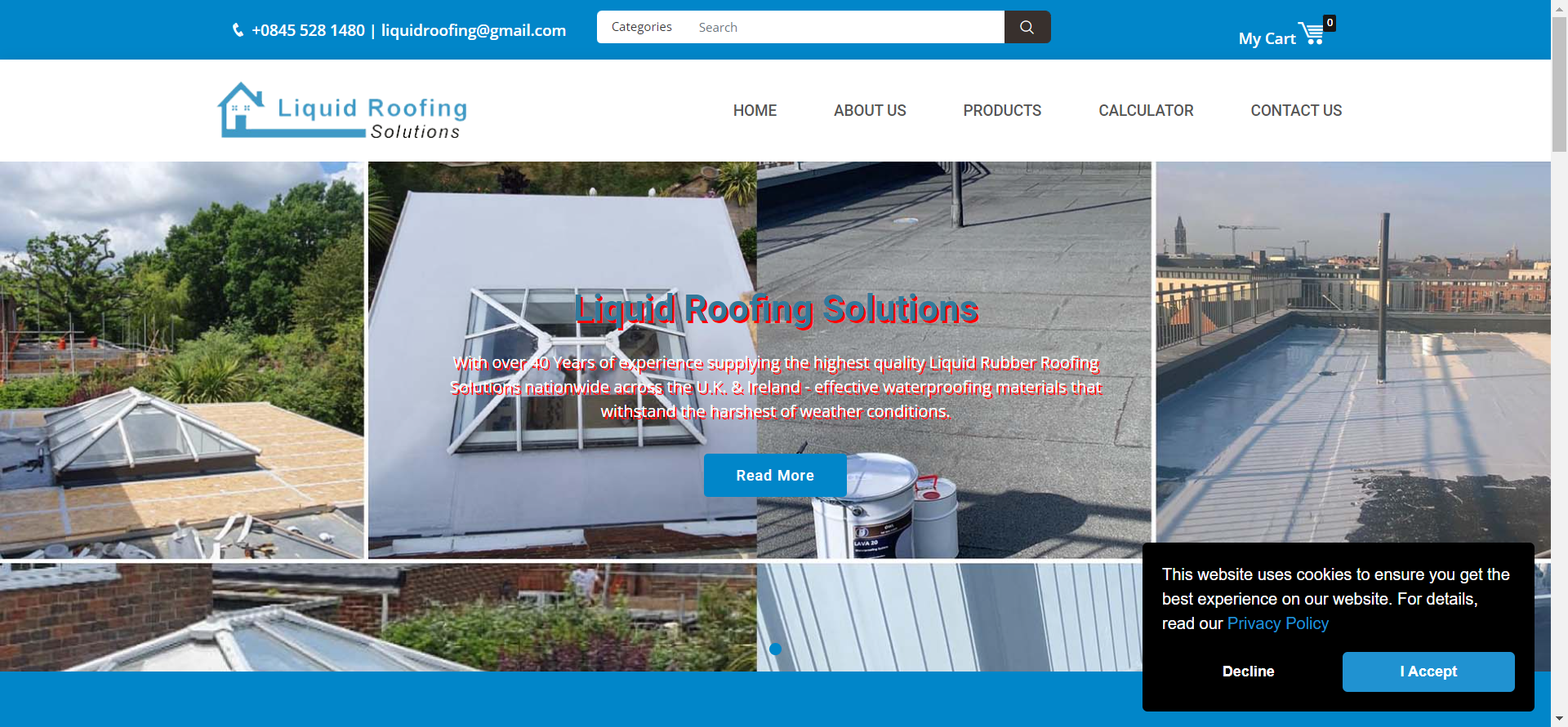 Liquid Roofing Solutions - E-Commerce Website