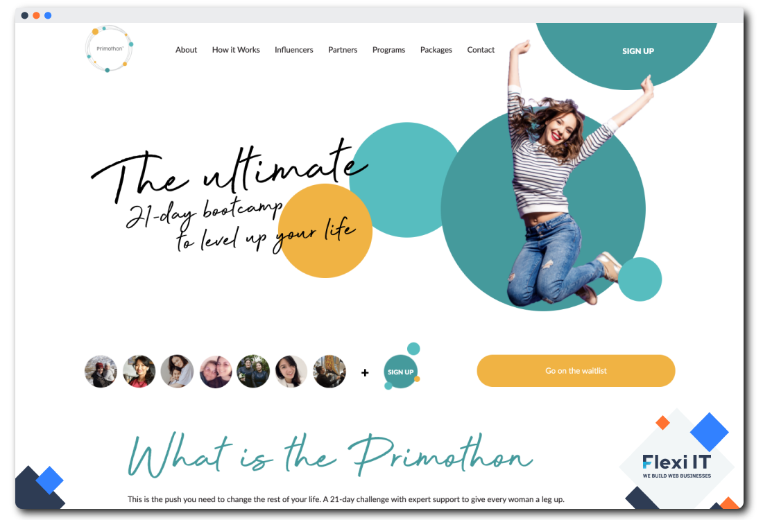 Primothon - Website for Women Who Want to Find a Balance in Their Life