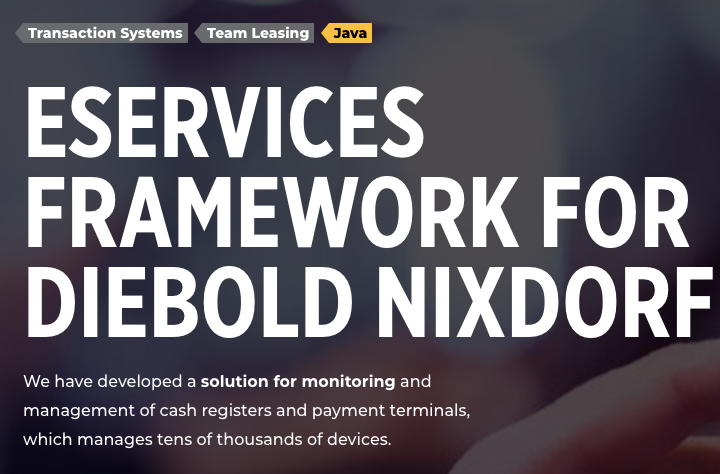 ESERVICES FRAMEWORK FOR DIEBOLD NIXDORF