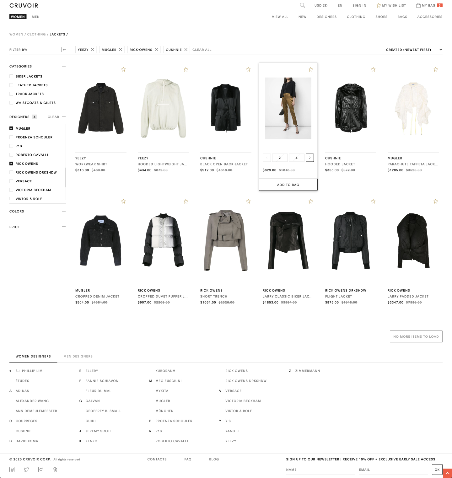 eCommerce fashion platform