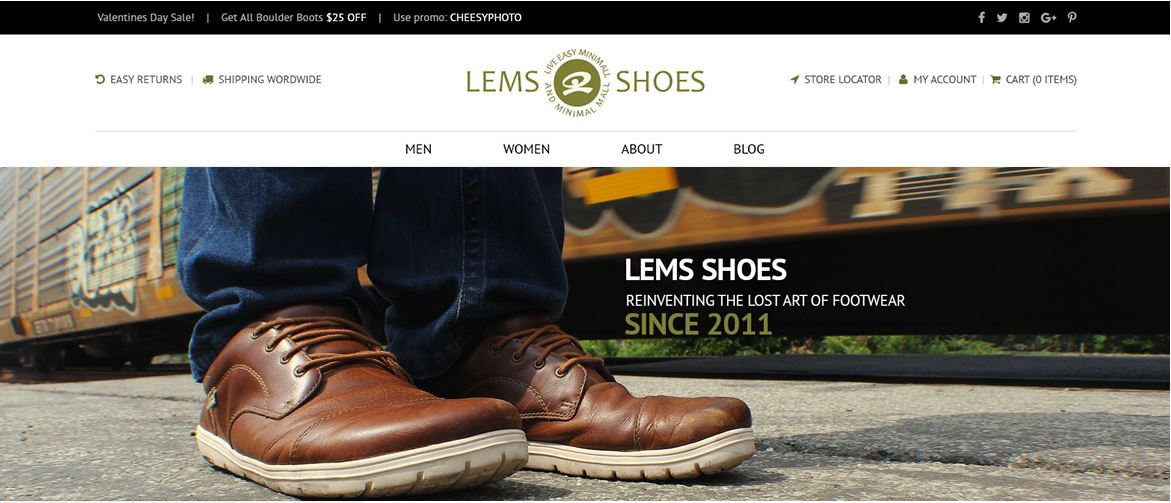 Lems Shoes Custom  Ecommerce Development