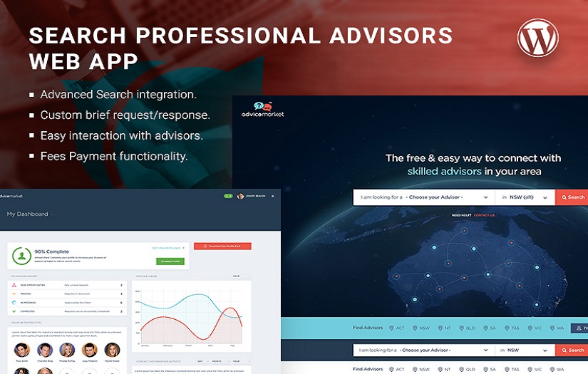 Search Professional Advisors Web App