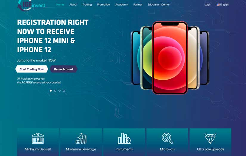 Online trading platform - IGFinvest
