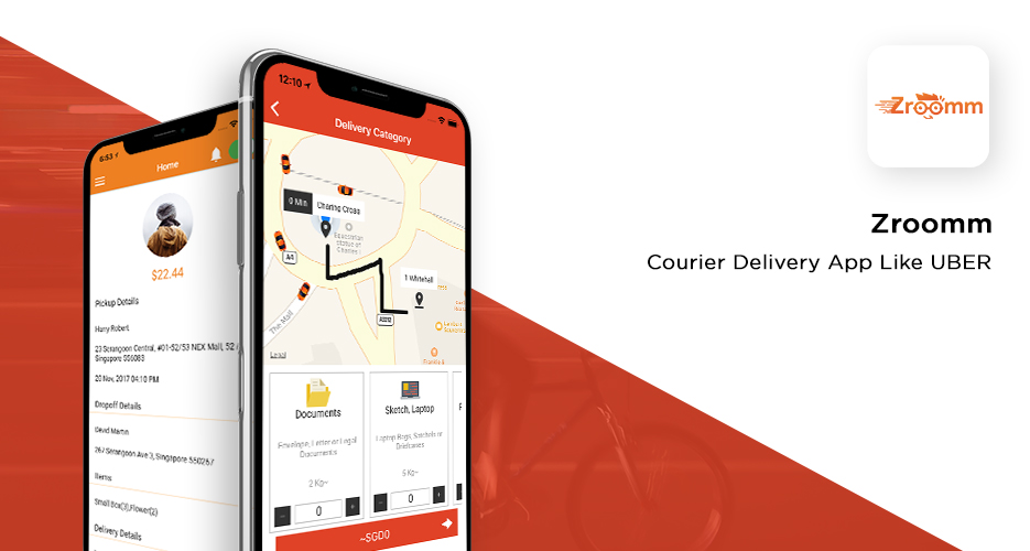 Zroomm - On Demand Courier Delivery App like Uber