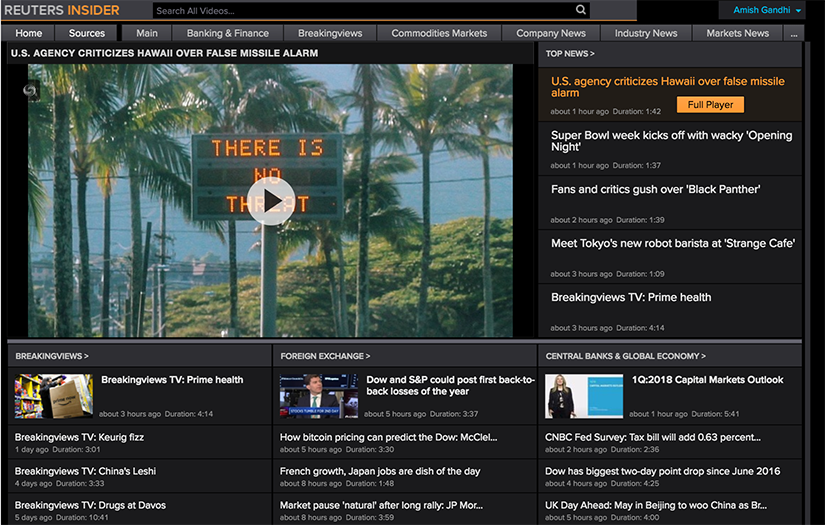 Reuters Insider Video Portal