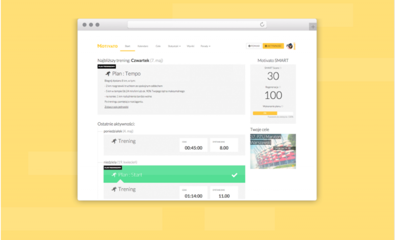 Motivato - SPORT WEB AND MOBILE APP - React + NodeJS application