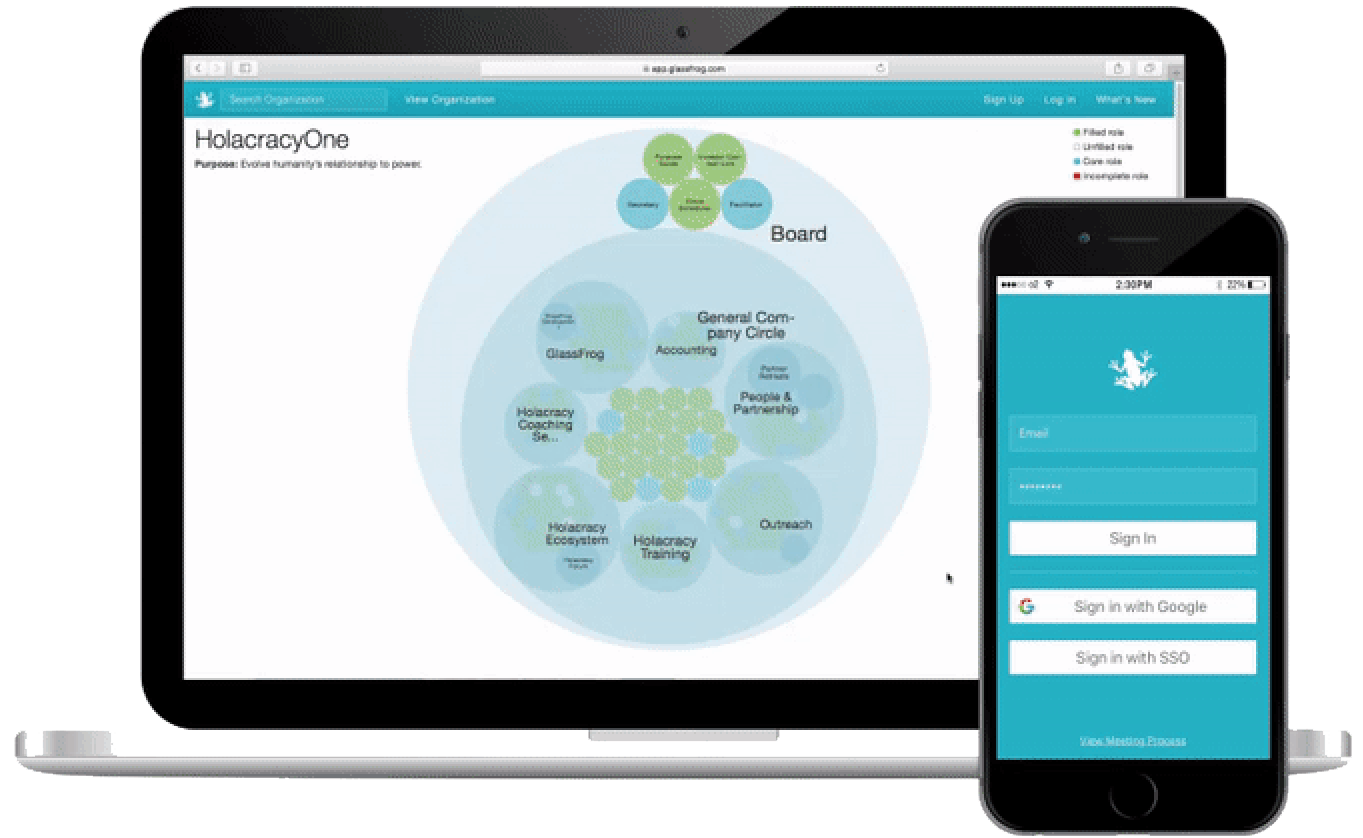 GlassFrog - SaaS empowering Holacracy in organizations.