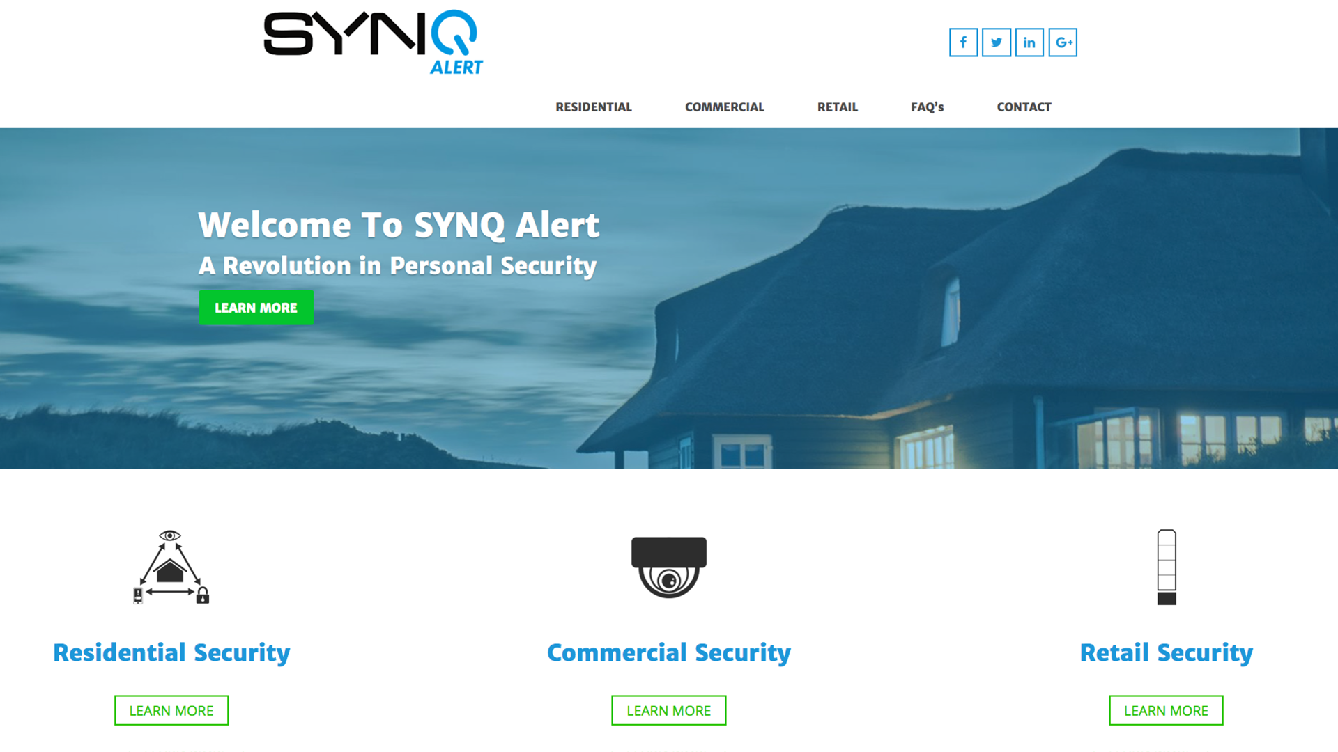 SYNQ Alert Web Design