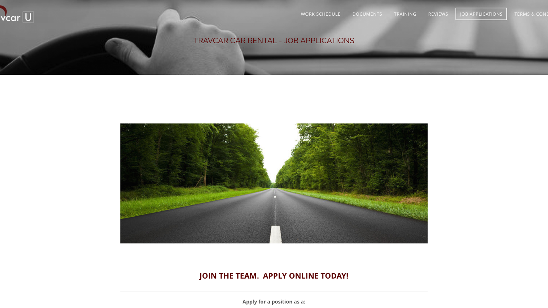 TravcarU Web Design