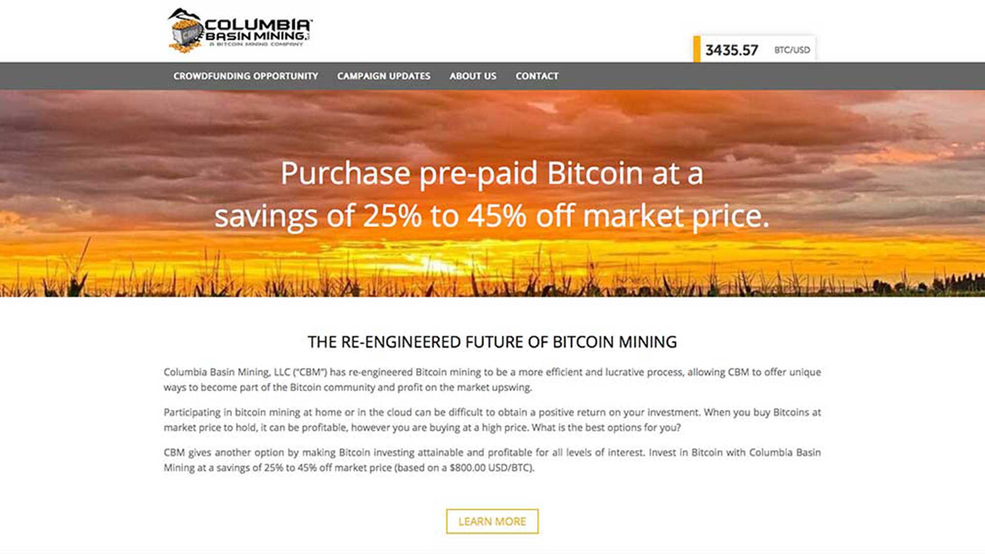 Columbia Basin Mining Web Design