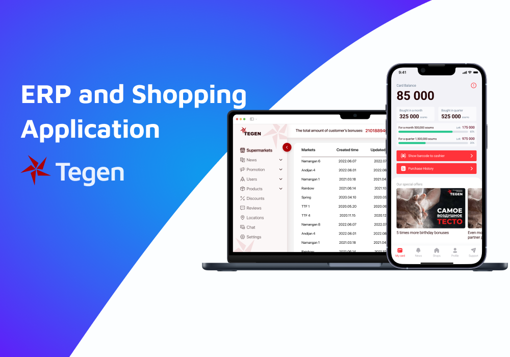 Tegen — ERP and Shopping Application