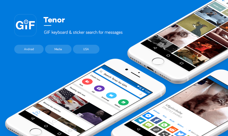 Multi-million User Base GIF Keyboard App by Tenor