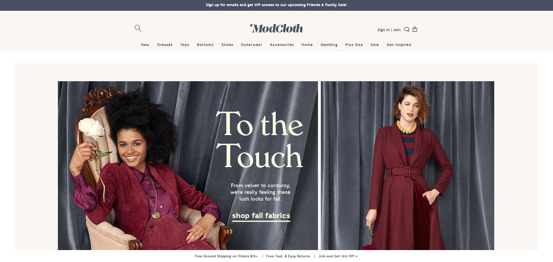 Modcloth Online Shopping Website